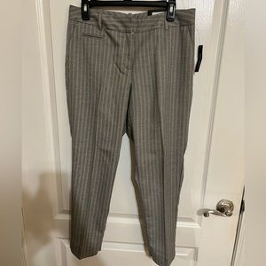 Worthington Modern Fit in Gray w/ White Stripes Slim Leg in Sz. 8..NWT. not worn